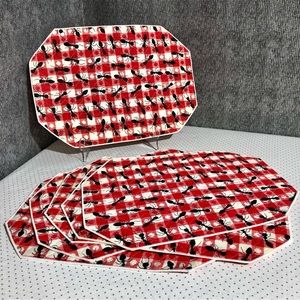 6 Picnic Theme Placemats